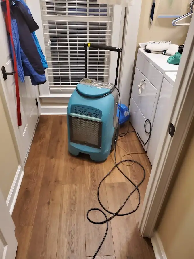 Commercial dehumidifier deployed for Flood Damage Cleanup in San Jacinto
